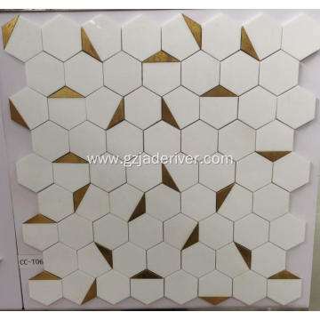 White Bathroom Floor Tile Mosaic Wholesale